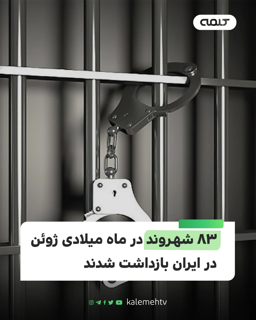 ۸۳ شهروند ایران بازداشت